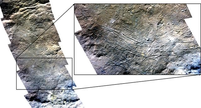 NASA image: Color Mosaic of Dantu Crater