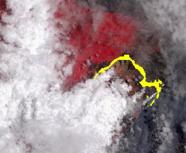 NASA image: NASA Satellite Imagery Shows Hawaii Volcano Lava Flow