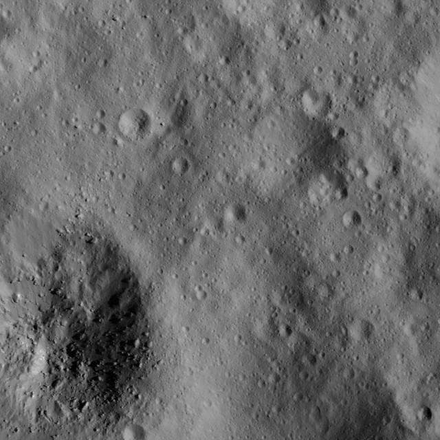 NASA image: Boulders in Small Crater