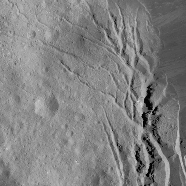 NASA image: Fracture Network in Occator Crater