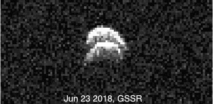 NASA image: Radar Images of Binary Asteroid 2017 YE5