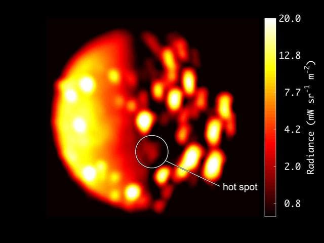 NASA image: Location of Io's New Hotspot