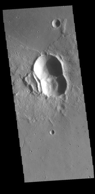 NASA image: Doublet Crater