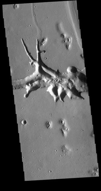 NASA image: Hephaestus Fossae