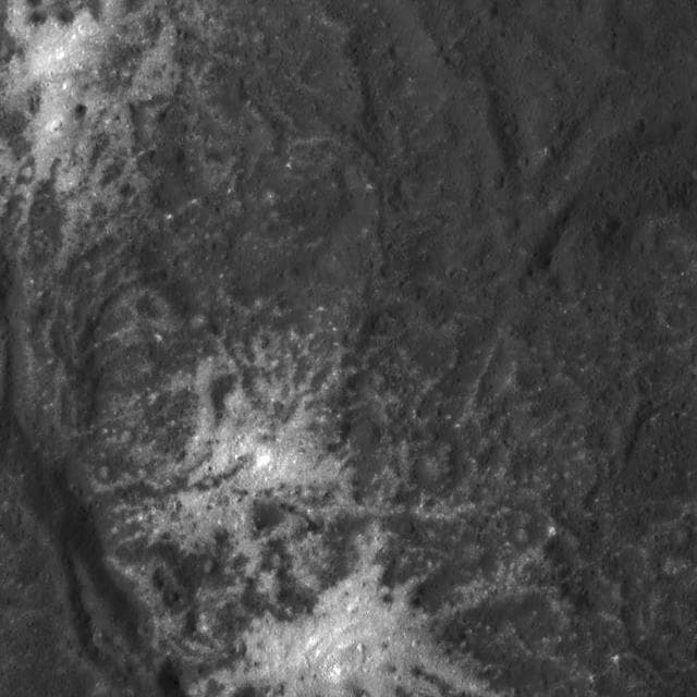 NASA image: Detail of the Vinalia Faculae in Occator Crater