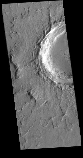 NASA image: Crater in Tharsis