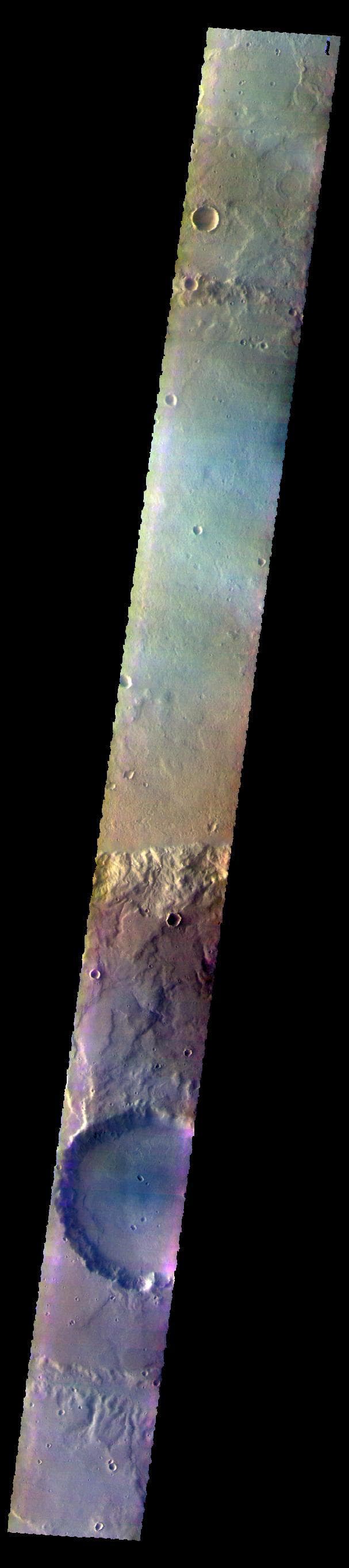 NASA image: Terra Cimmeria - False Color