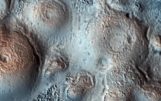 NASA image: Pitted Cones: Possible Methane Sources?
