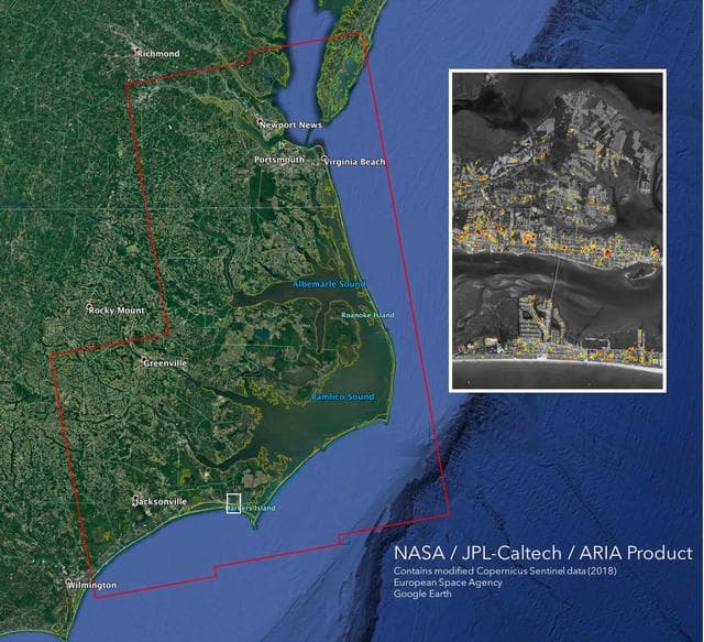 NASA image: NASA's ARIA Maps Damage from Florence