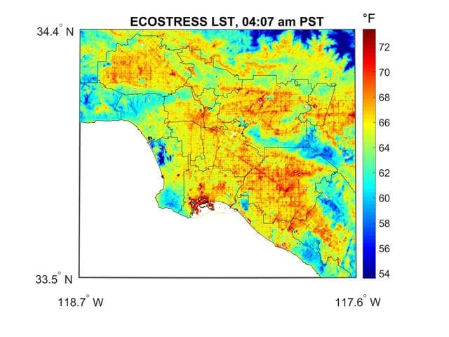 NASA image: NASA's ECOSTRESS Detects Surface Temperature Variations in Los Angeles