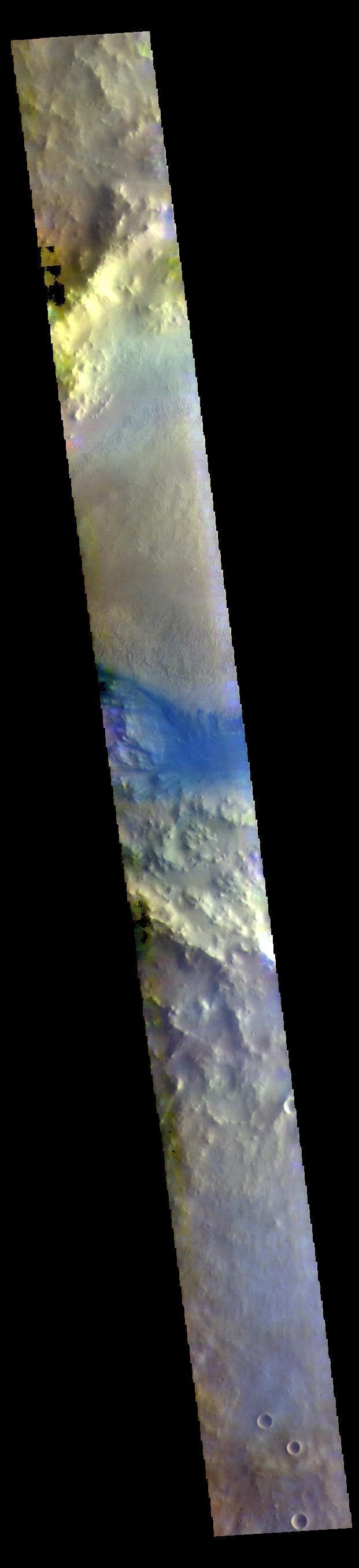 NASA image: Terra Sabaea Crater - False Color