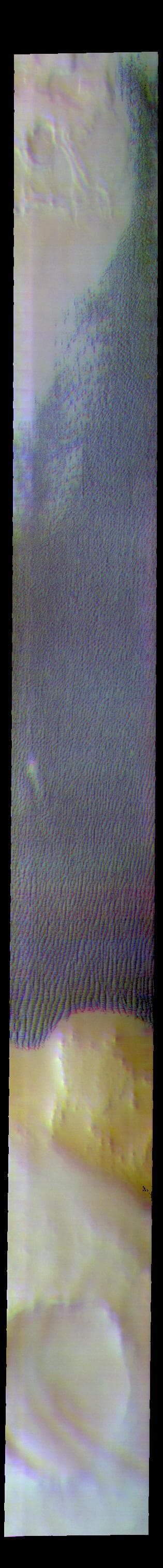 NASA image: Escorial Crater - False Color