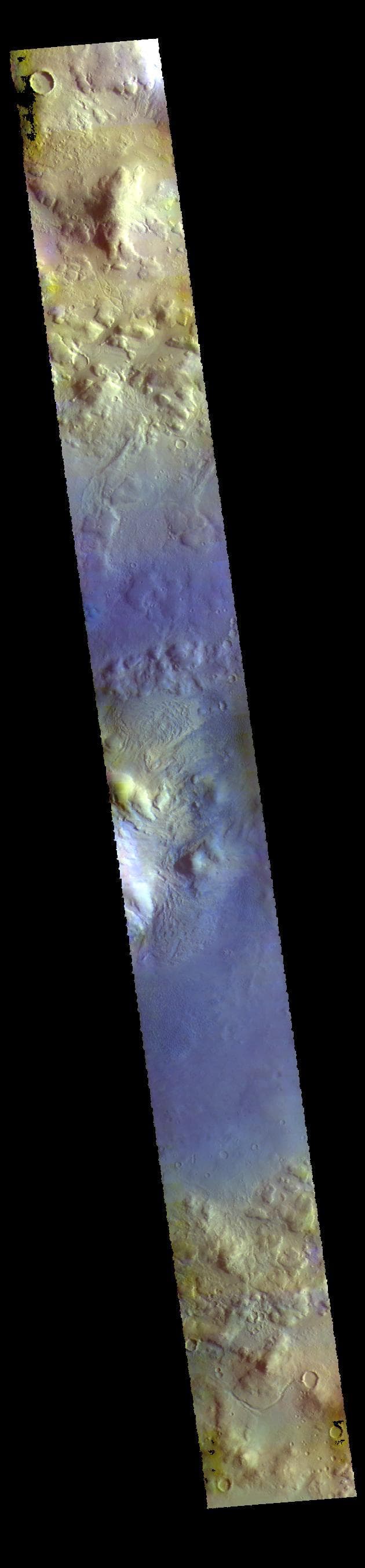NASA image: Moreux Crater - False Color
