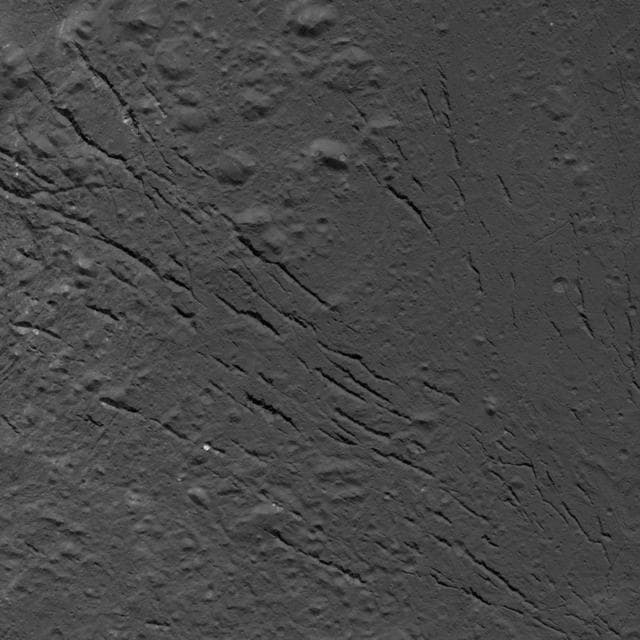 NASA image: Fracture Pattern on the Floor of Occator Crater