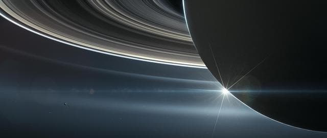 NASA image: Cassini orbiting Saturn (Illustration)