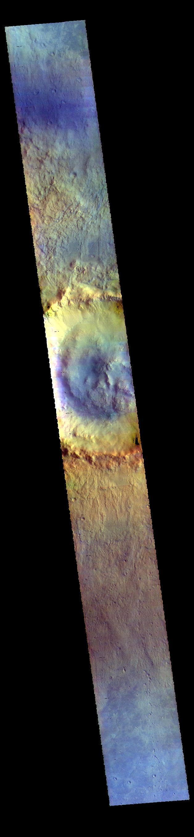 NASA image: Bonestell Crater - False Color