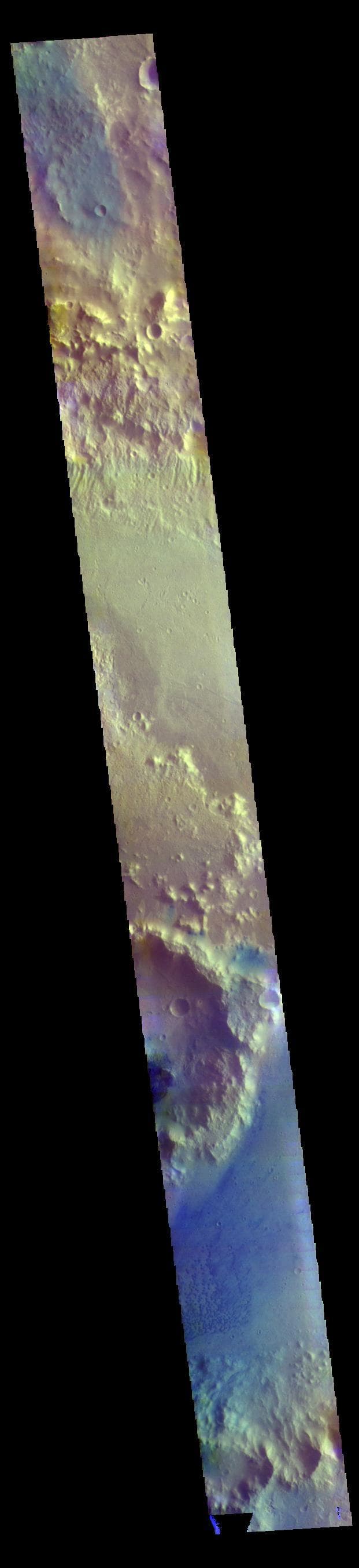 NASA image: Trouvelot Crater - False Color