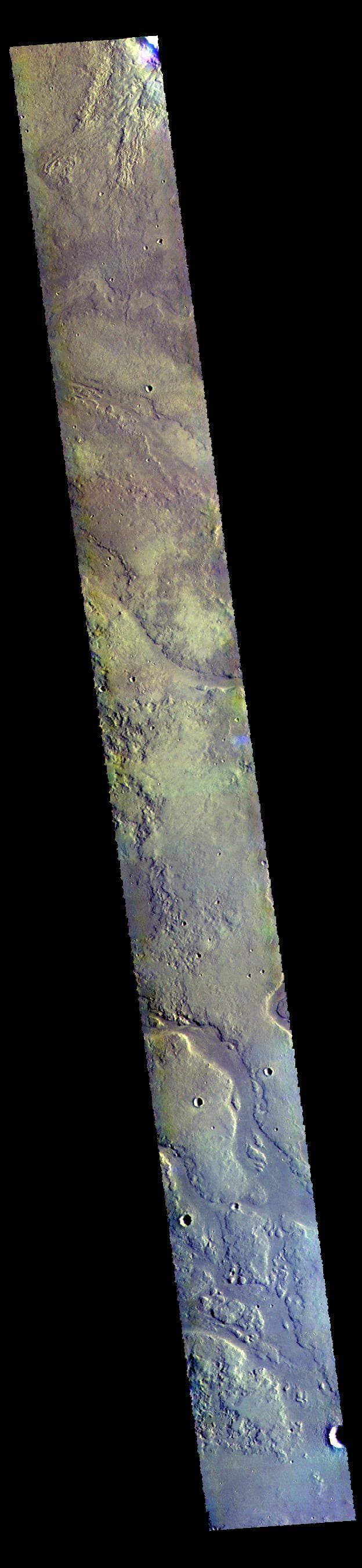 NASA image: Granicus Valles - False Color