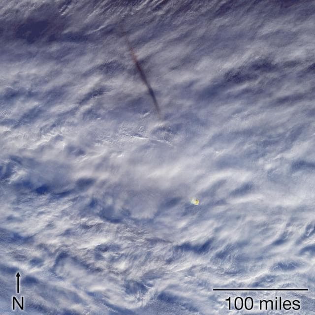 NASA image: MISR Images Fireball Over Bering Sea