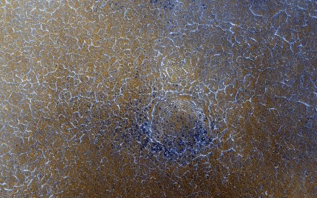 NASA image: Spring Frost on a Cold World