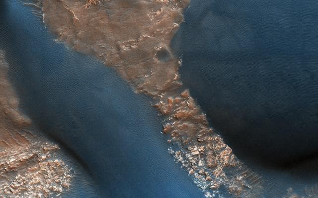 NASA image: Active Dunes in Wirtz Crater