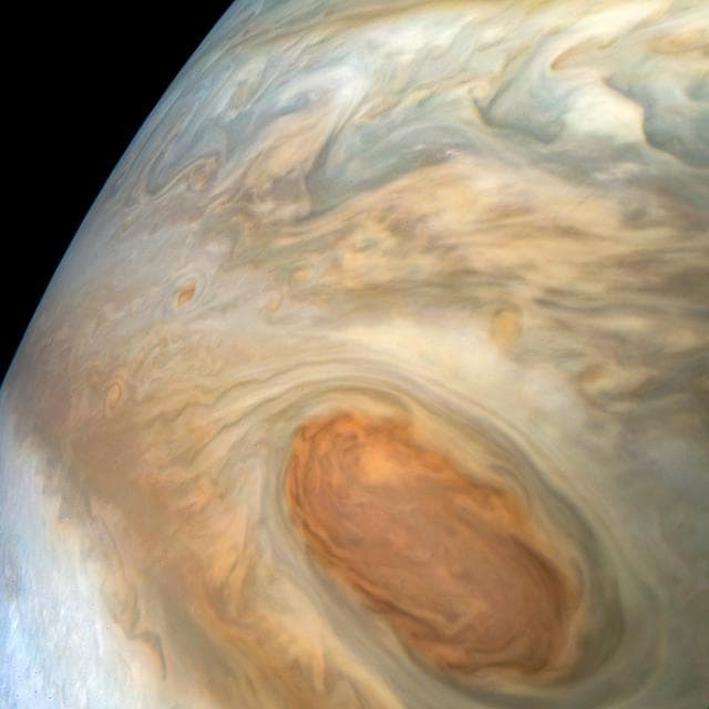 NASA image: South Equatorial Belt Brown Barge Close-up