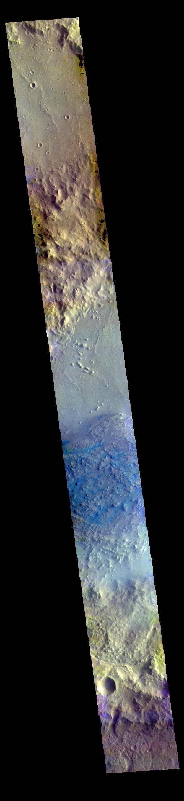 NASA image: Pasteur Crater - False Color