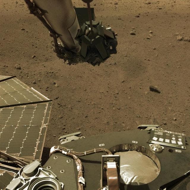 NASA image: InSight's Arm Camera Observes Phobos Eclipse
