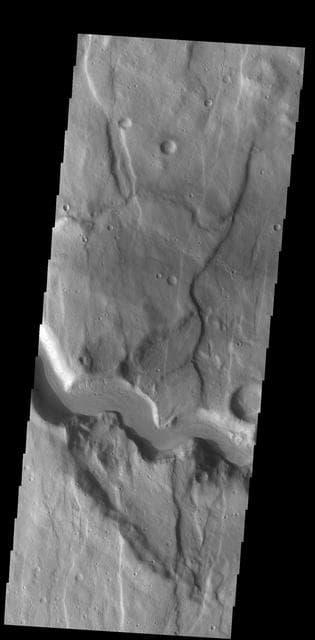 NASA image: Claritas Fossae Channel