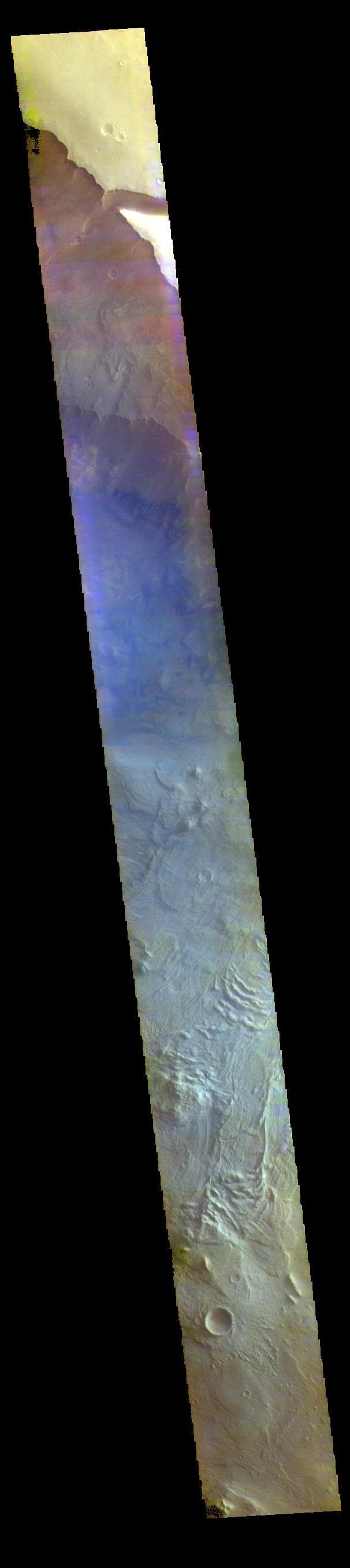 NASA image: Melas Chasma - False Color
