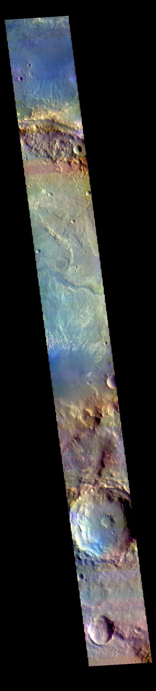 NASA image: Oyama Crater - False Color