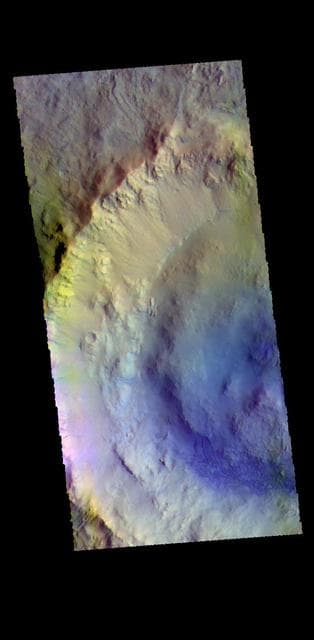 NASA image: Bonestell Crater - False Color