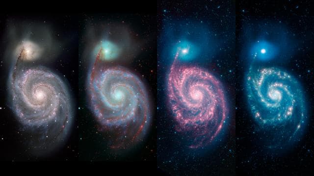 NASA image: A Whirlpool 'Warhol' Shows Galaxy in Different Light