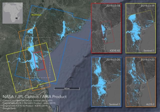 NASA image: Satellites Image Mozambique Flooding after Cyclone Idai