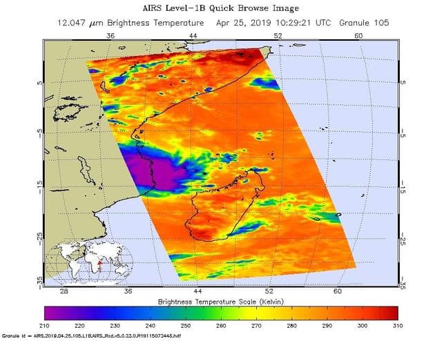 NASA image: NASA's AIRS Images Cyclone Kenneth over Mozambique