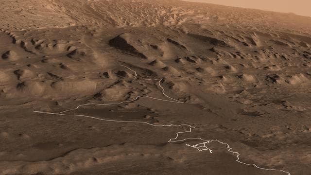 Curiosity's Proposed Path up Mount Sharp