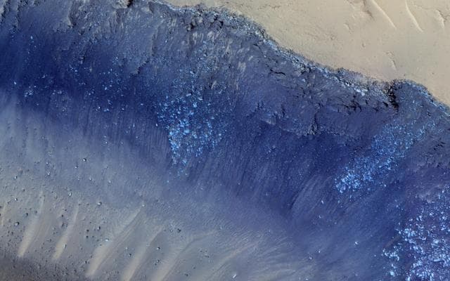 NASA image: Landslides in Cerberus Fossae