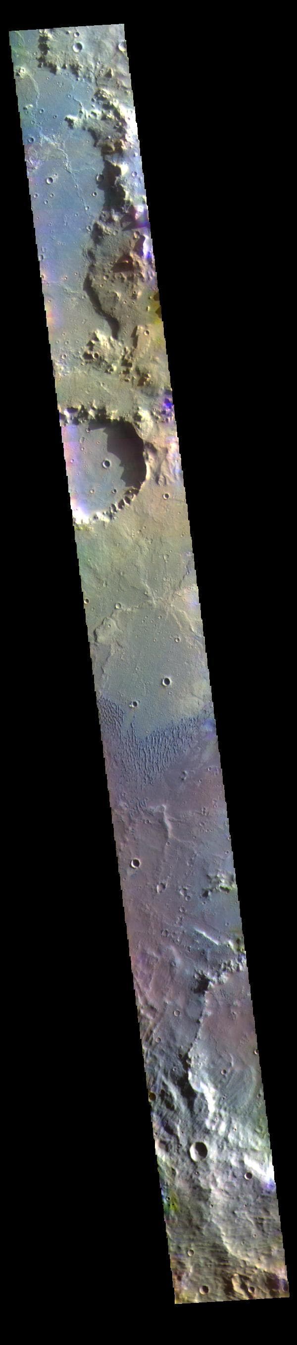 NASA image: Herschel Crater - False Color