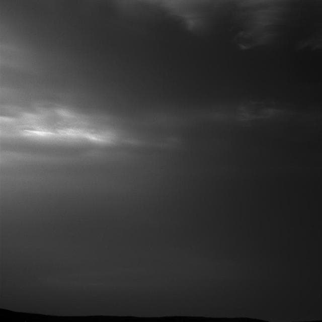 NASA image: Curiosity Sees Drifting Clouds Over Gale Crater