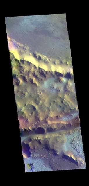 NASA image: Mangala Fossa - False Color