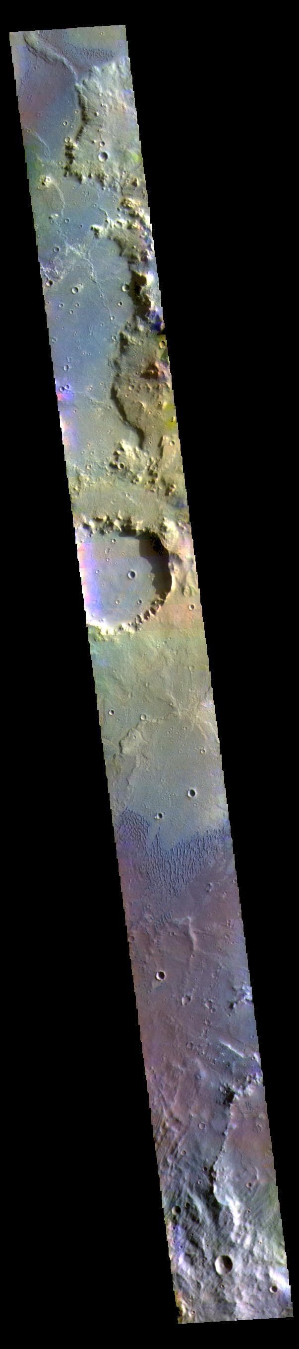 NASA image: Herschel Crater - False Color