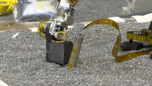 NASA image: Testing How InSight's Arm Will Push on Mars