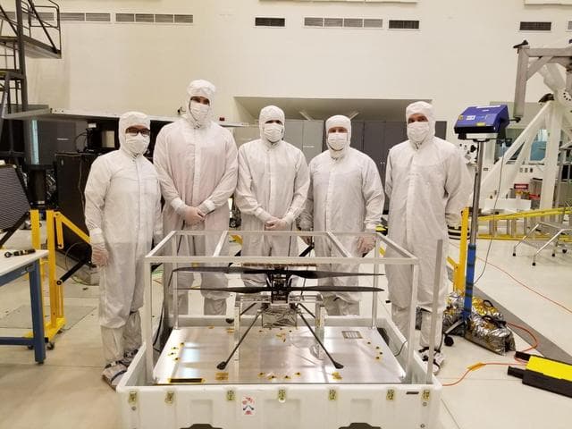 NASA image: Mars Helicopter Arrives in Clean Room