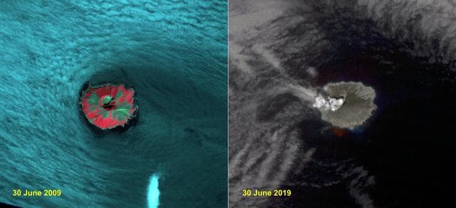 NASA image: Raikoke Island, Kuril Islands