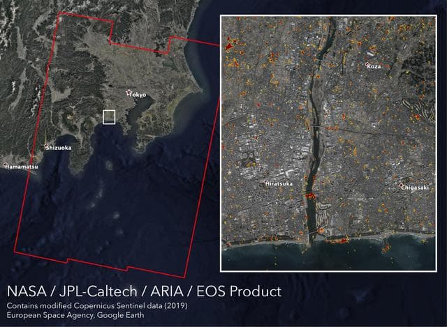 NASA image: New ARIA Map Shows Damage from Typhoon Hagibis