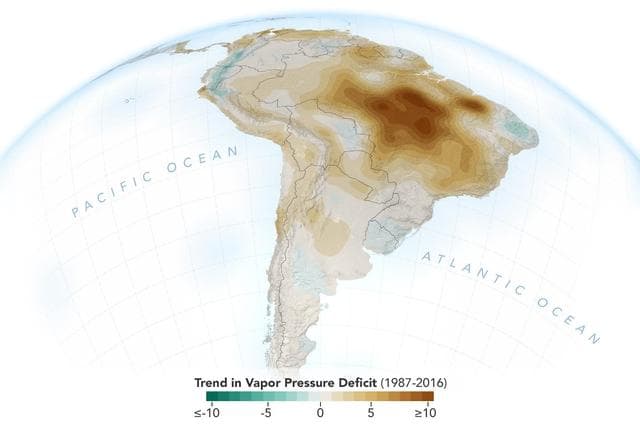 NASA image: New Study Shows Atmosphere in the Amazon Drying Out