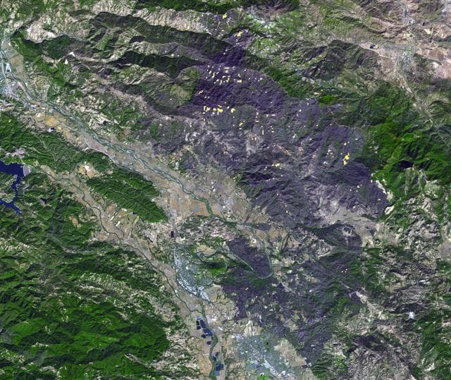 NASA image: ASTER Sees Kincade Fire Damage From Space