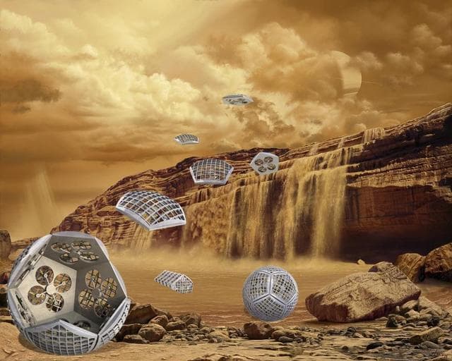 NASA image: Illustration of Shapeshifter on Titan's Surface