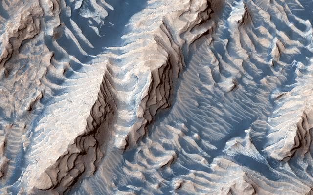 NASA image: Layers in Danielson Crater