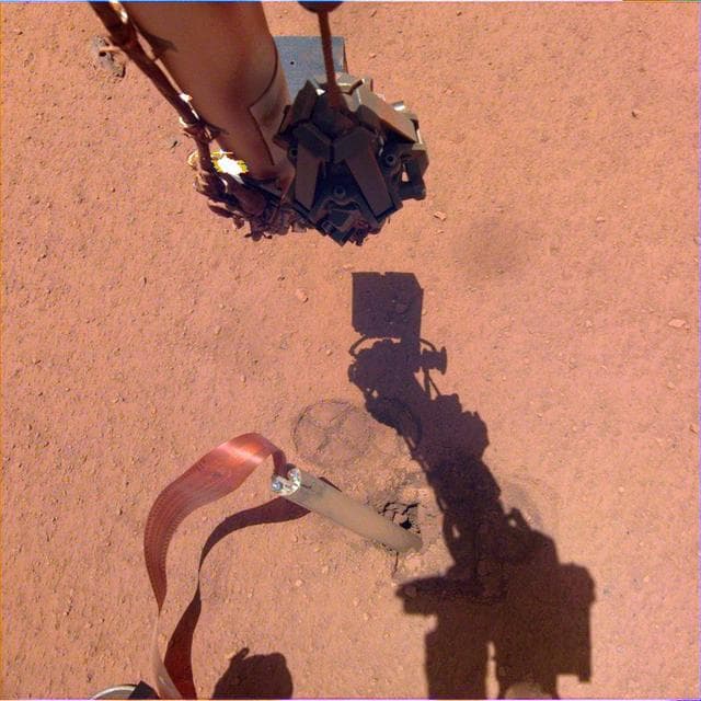 NASA image: InSight's Arm Camera Stares Into the Pit